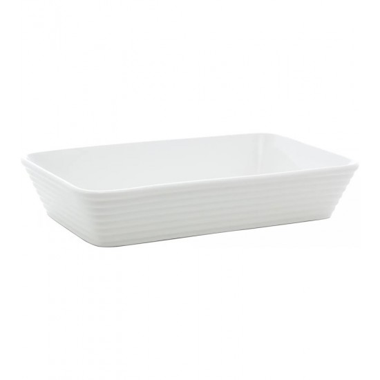 Refratario 25,5x16,5x5cm de Porcelana Linea Branco